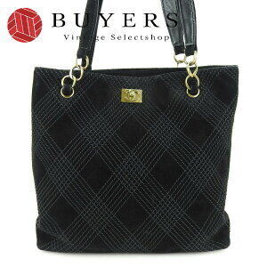 Chanel tote bag wild stitch suede black Coco logo chain pouch